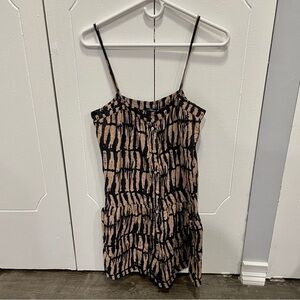 French Connection Tan and Black Romper